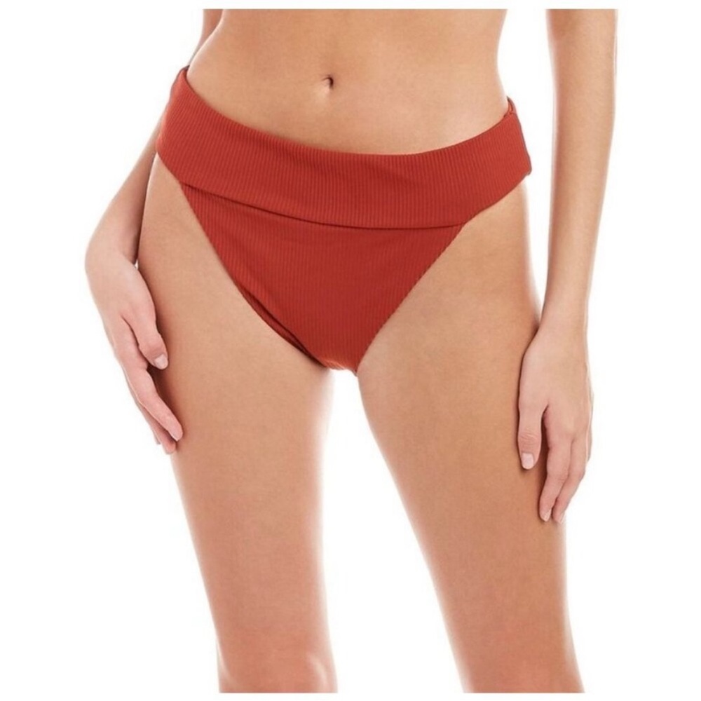 Andie Ribbed Rust Red Bikini Set - Picture 4 of 8
